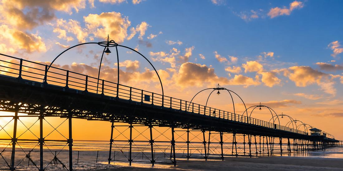 Southport Pier at sunset