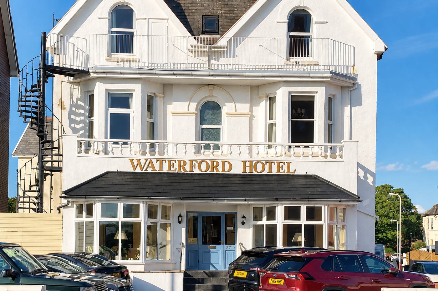 The Waterford Hotel — white Victorian villa on Leicester Street, Southport